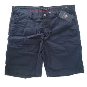 Rainforest Men's Chino Shorts Size 38 Navy Blue Twill Stretch Classic Fit NWT